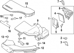 Resonator bracket left Nissan Rogue Sport 17-19