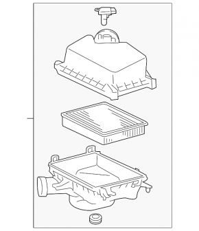 Lexus ES300h 13-18 air filter housing without flow meter