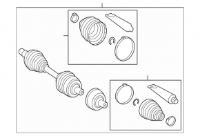 Front right axle shaft for Mercedes CLA 250 14-19