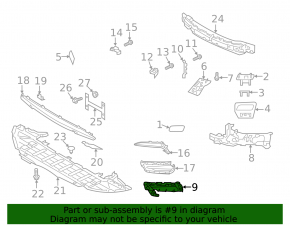 Left fog light bracket Volvo V90 17-20 usa T5, T6
