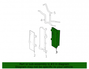 Bracket for gearbox cooling radiator Toyota Sequoia 08-10 plastic