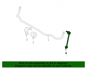 Rear left stabilizer link BMW 1 E82 08-13