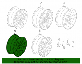 Wheel disk R20 281 style BMW 5 F10 09-16 9x20