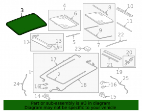 Audi Q5 panorama seal 80A 18-24 external
