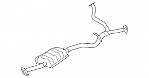 Exhaust line middle section with catalytic converter Subaru Outback 10-14 3.6