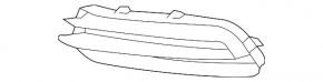 Front bumper grille right Audi A6 C7 16-18 under radar, black gloss