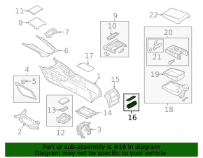 Audi A6 C7 12-18 rear seat heating control buttons with trim