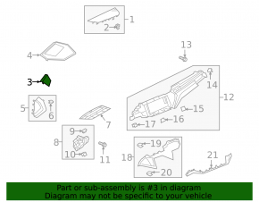 Left dashboard speaker grille for Audi E-Tron 19-23 Bang & Olufsen