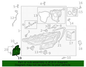 Lower left headlight bracket for Audi Q8 19-25