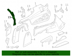 Left arch trim bracket for BMW X7 G07 19-24