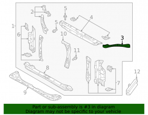 TV bar eyelash left Subaru XV Crosstrek 18-23
