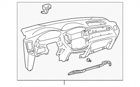 Toyota Highlander 2001-2007 dashboard without airbag