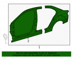 Body threshold metal with front pillar right VW Jetta 11-18 USA