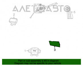 Airbag driver's knee airbag left Jeep Grand Cherokee WK2 11-22 black