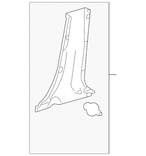 Center pillar trim lower right Toyota Camry v70 18-24 gray