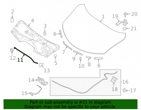 Nissan Rogue 14-20 Hood Support