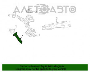 Front Subframe Reinforcement Left Dodge Dart 13-13