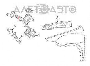 Front Subframe Reinforcement Left Dodge Dart 13-13
