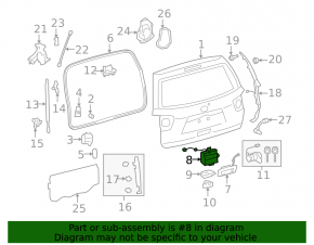 Toyota Sequoia 08-16 Electric Tailgate Lock