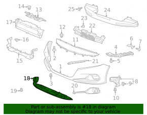 Honda Accord 18-20 hybrid front bumper guard, scuffed