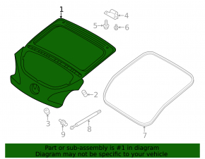 The bare tailgate of the Hyundai Veloster 12-17