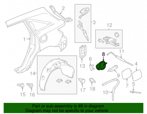 Acura MDX 14-16 Fuel Door Housing