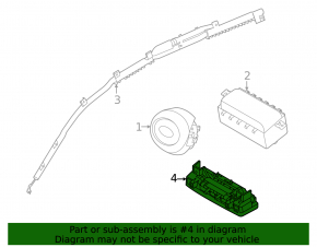 Driver's left knee airbag for the Kia K5 21-24
