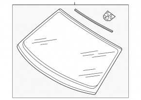 Windshield Audi Q5 80A 18-24 for rain sensor, camera and projection