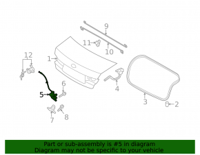 Hyundai Sonata 11-15 trunk lid lock