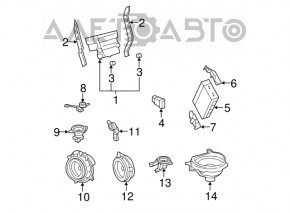 Right dashboard speaker for Lexus ES350 07-12