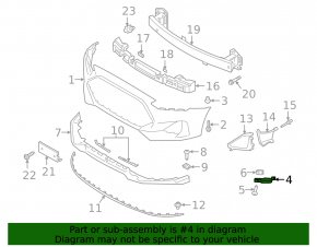 Left front bumper mount for Hyundai Veloster 19-22