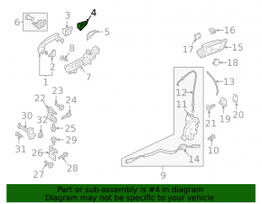 Plug outer handle front left Ford Ecosport 18-22