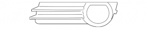 Front bumper grille left Audi A3 06-08 under fog lights