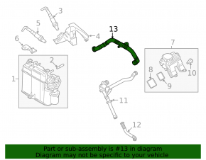 Ventilation tube from oil separator Porsche Panamera 10-16 4.8