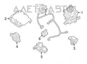 Airbag Sensor Door Left Nissan Rogue 14-20
