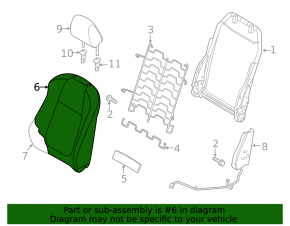 Driver's seat Mazda 3 14-16 BM prerest, without airbag, cloth black