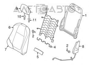 Driver's seat Mazda 3 14-16 BM prerest, without airbag, cloth black