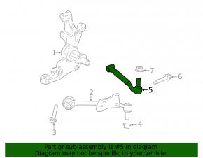 Lower control arm front right Ford Mustang mk6 15- rear