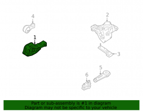 Right engine mount for Nissan Rogue 2015