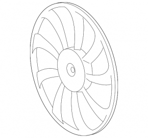 Right cooling fan impeller Toyota Highlander 14-19 2.7 for high motor
