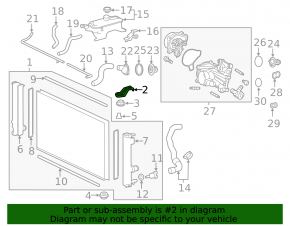 Upper left radiator bracket for Toyota Rav4 13-18, metal, rusty