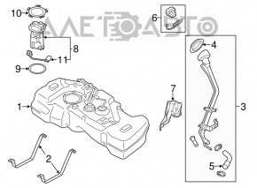 Fuel tank Nissan Sentra 13-19