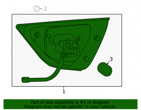 Inner lamp trunk lid right Nissan Maxima A36 16-18 prerest