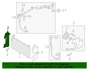Radiator deflector right Hyundai Sonata 18-19 2.4
