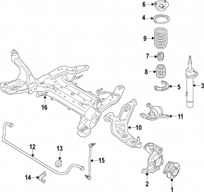 Front left spring BMW X1 F48 16-22