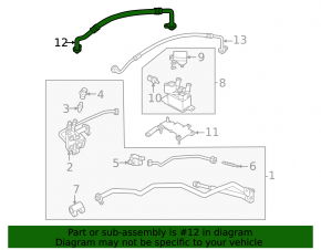 Air conditioning pipe to rear cooler low pressure Polestar 2 21- under heat pump