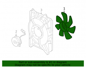 Cooling Fan Impeller Right Honda HR-V 16-22