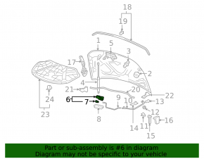 VW CC 13-16 bonnet lock, chip cut off