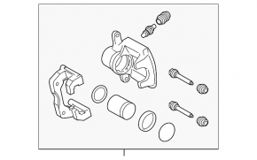 Rear left support Toyota Rav4 13-18