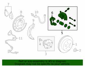 Rear left support Toyota Rav4 13-18